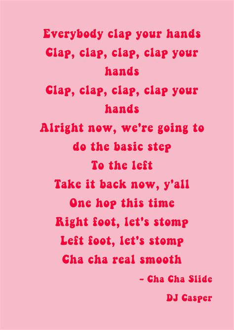 lyrics to cha cha slide